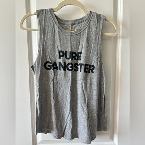 “Pure Gangster” Spiritual Gangster x pure barre tank. grey - size small
